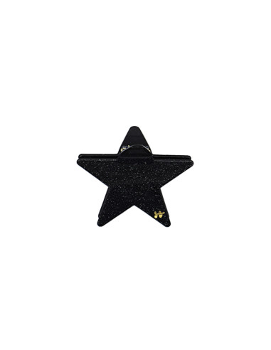 Pinza Estrella Negra con Glitter