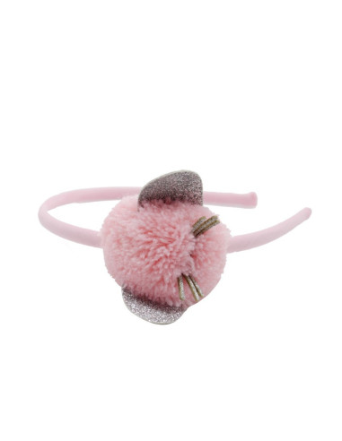 Diadema infantil pompón gato  gris