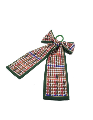 Coletero pañuelo mujer con pata de gallo en verde, rojo y azul