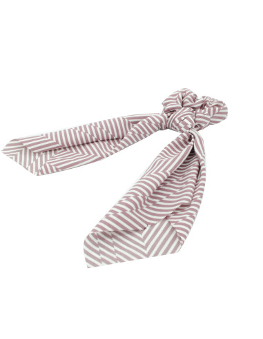 Coletero pañuelo con tejido de rayas tipo zigzag en color burdeos y blanco