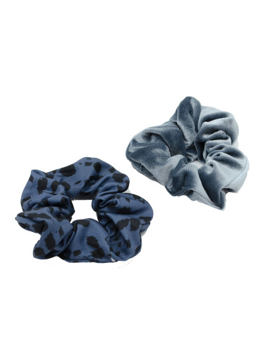 Pack 2 coletero textil en terciopelo azul y azul con manchas negra