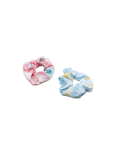 Pack 2 scrunchies rosa y azul